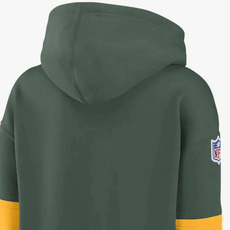 Nike Green Bay Packers Sideline Essential Women's Nike Nfl Pullover Hoodie-4