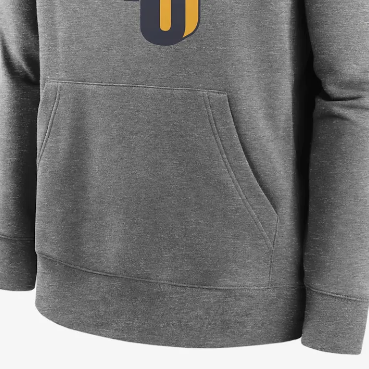 Nike West Virginia Mountaineers Legacy Club Primary Logo Men's Nike College Pullover Hoodie-4