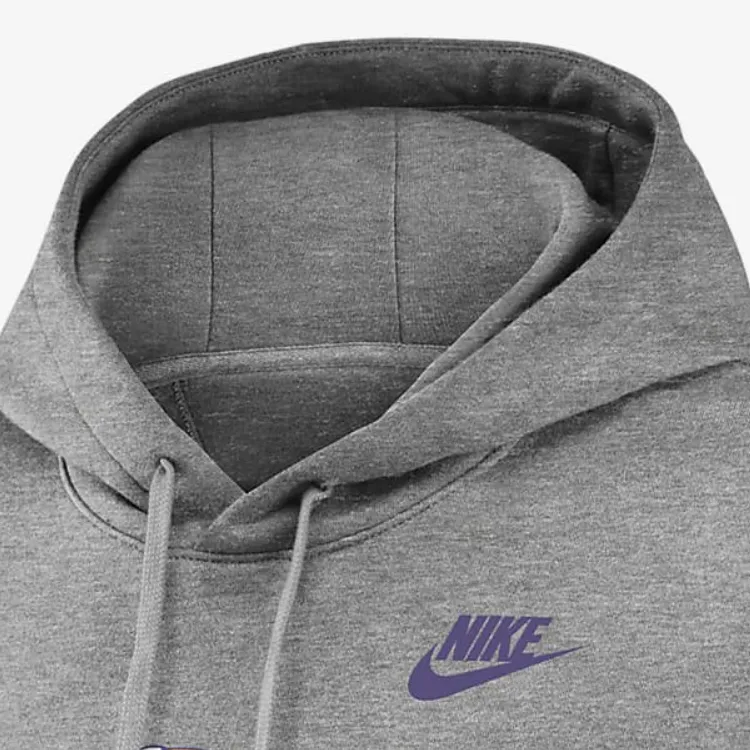 Nike Lsu Tigers Legacy Club Primary Logo Men's Nike College Pullover Hoodie-2