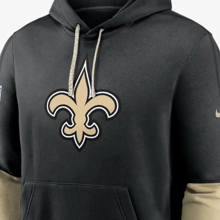 Nike New Orleans Saints Sideline Team Issue Club Men's Nike Nfl Pullover Hoodie-3