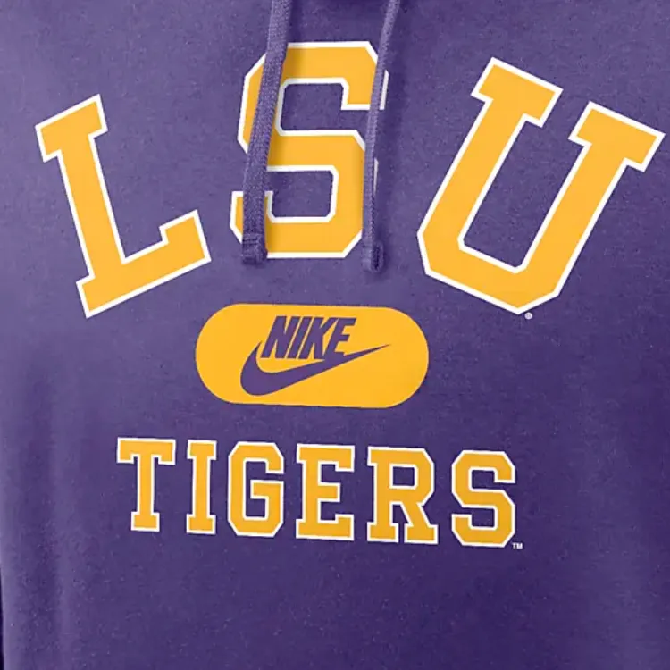 Nike Lsu Tigers Legacy Club Foundational Men's Nike College Pullover Hoodie-3