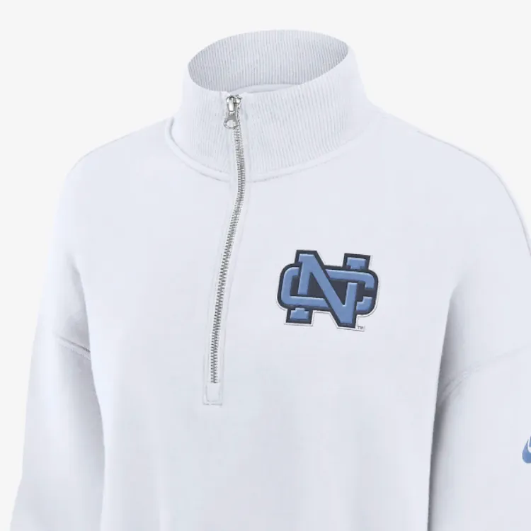 Nike North Carolina Tar Heels Legacy Elevated Logo Women's Nike College Cropped 1/4-Zip Crew-4