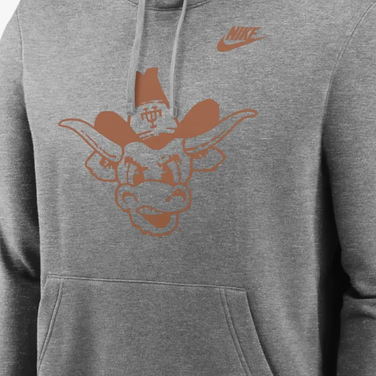 Nike Texas Longhorns Legacy Club Primary Logo Men's Nike College Pullover Hoodie-4