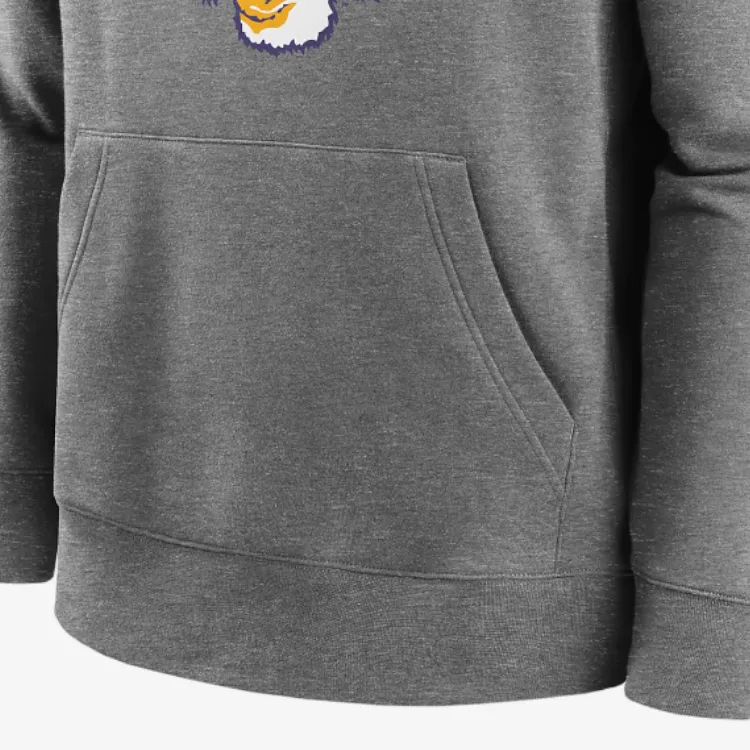 Nike Lsu Tigers Legacy Club Primary Logo Men's Nike College Pullover Hoodie-4