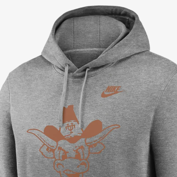 Nike Texas Longhorns Legacy Club Primary Logo Men's Nike College Pullover Hoodie-2
