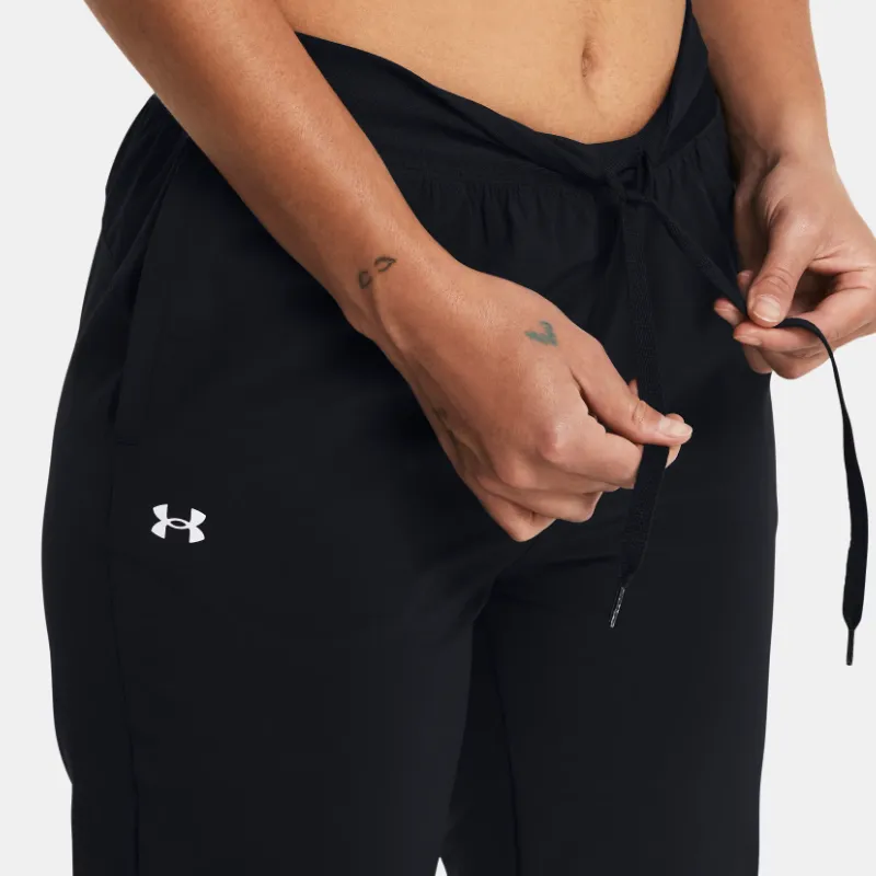 Under Armour UA ArmourSport High Rise Woven Pants Knitted Sports Pants Women's Black-5