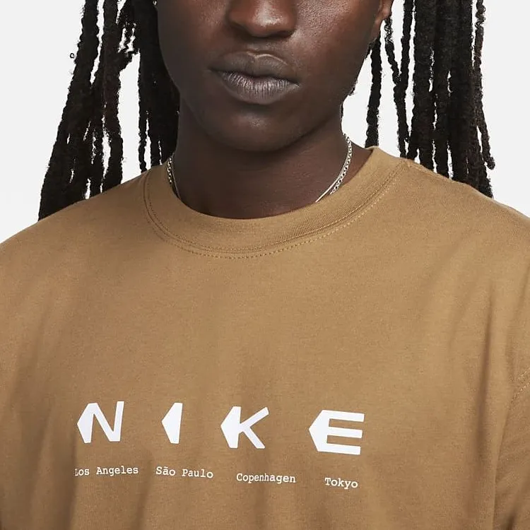 Nike T Shirts Men Camel-4