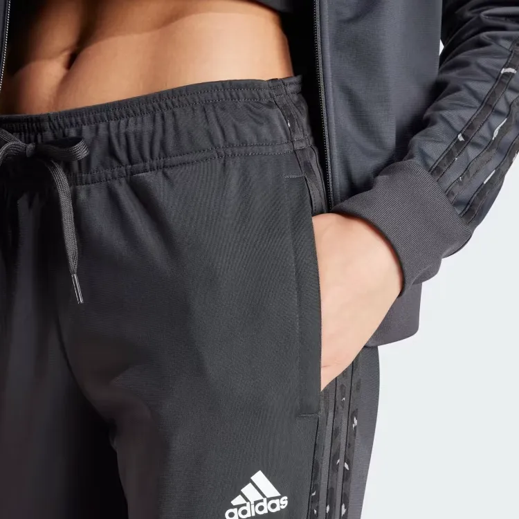 Adidas Knitted Sports Pants Women's Dark Gray-4