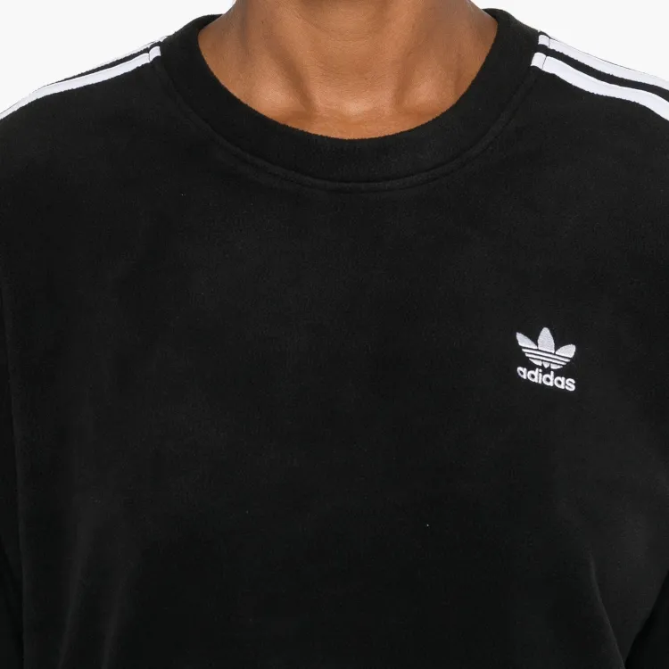 Adidas Women's Polar Fleece Crew Loose Sweatshirt Black-4