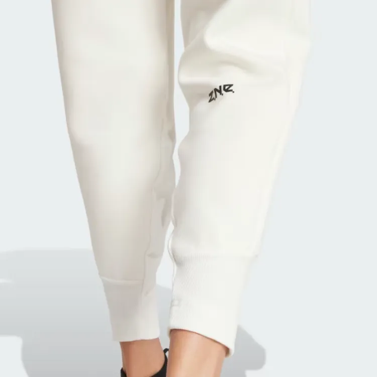 Adidas Z.N.E. Z.N.E. Tracksuit Bottoms Knitted Sports Pants Women's Ecru-5
