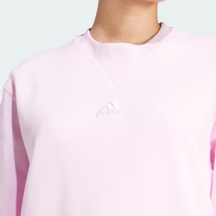 Adidas Embroidered French Terry Sweatshirt Clear Pink-4