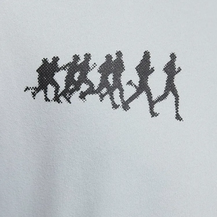 Nike T Shirts Men Gray White-5