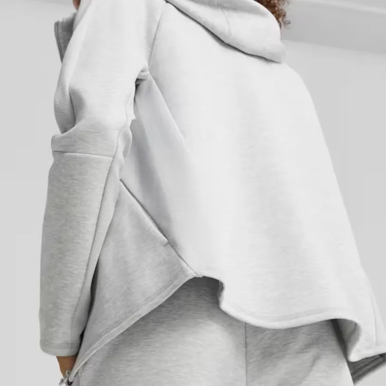 PUMA EVOSTRIPE Women's Full Zip Hoodie Sweatshirt Women's Gray-4