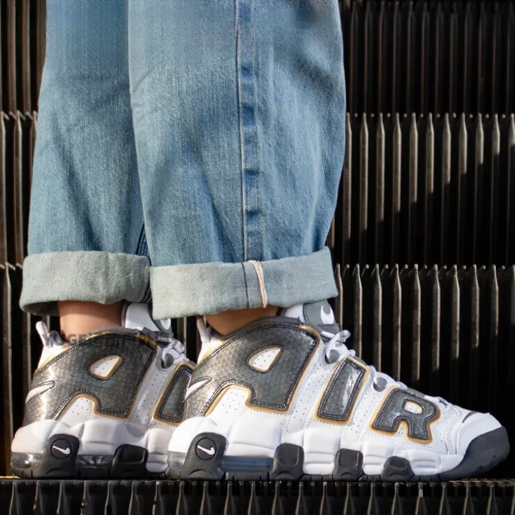 Nike Air More Uptempo White Anthracite Snakeskin GS-1