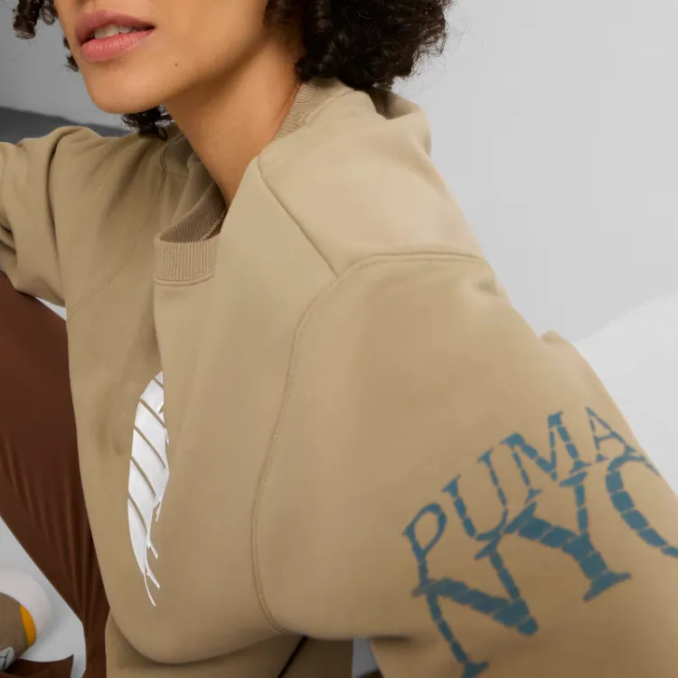 PUMA NYC Long Run Crew Sweatshirt Sweatshirt Women's Oak-3