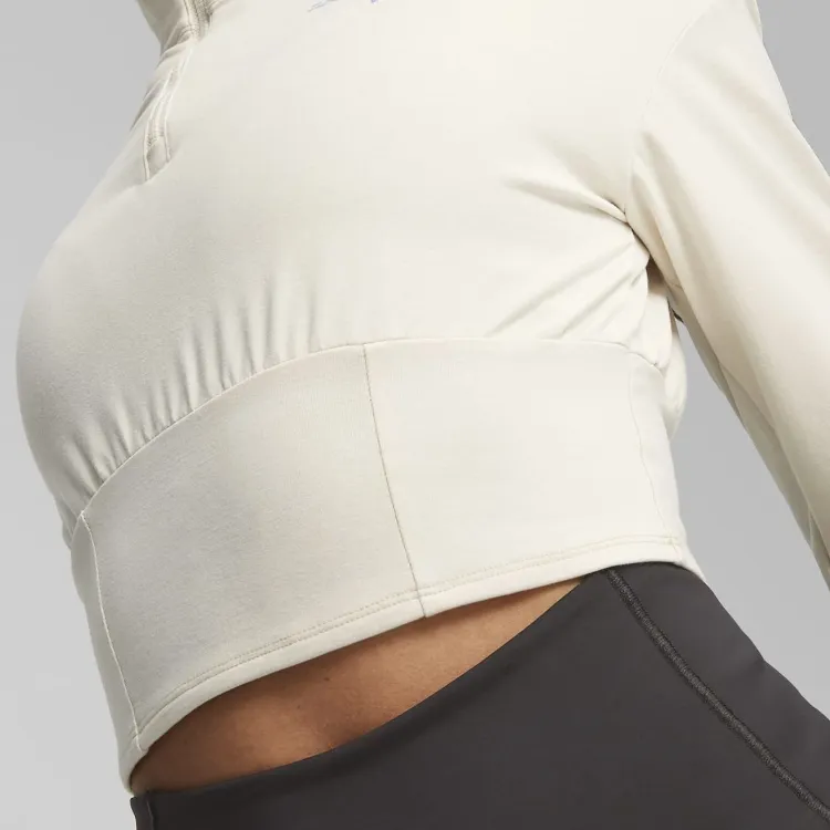 PUMA CLOUDSPUN Fashion Half-Zip Women's Training Sweatshirt Jackets Coats Women's White-3