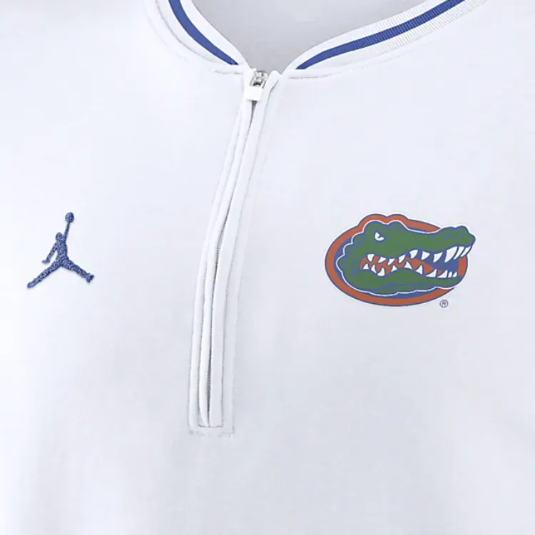 JORDAN Florida Gators Sideline Coach Men's JORDAN Dri FIT College 1/2 Zip Long Sleeve Top-2