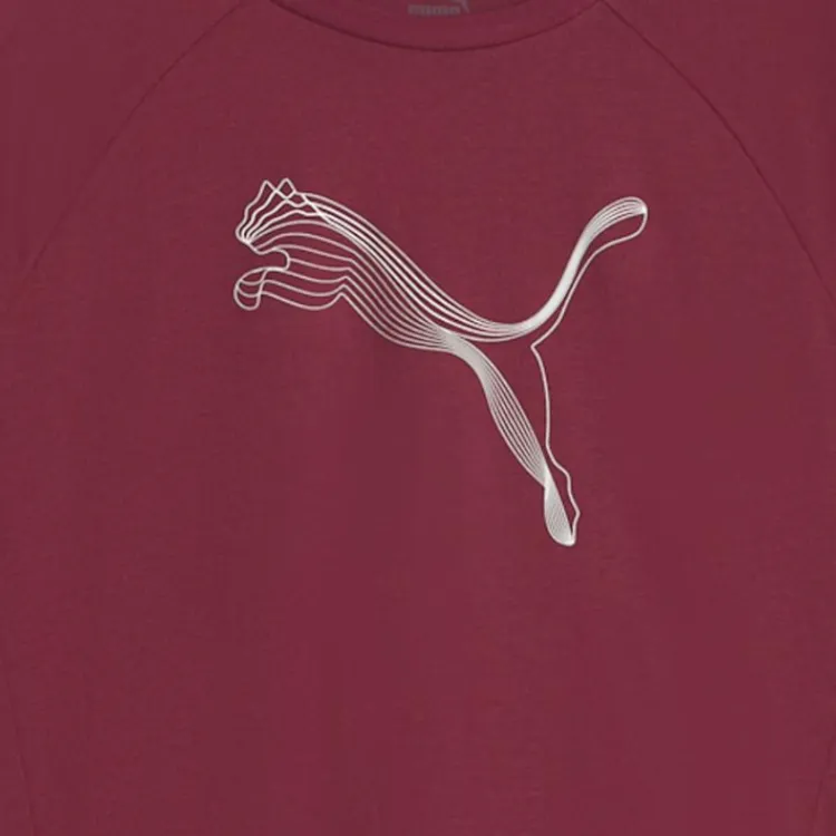 PUMA T-Shirts Women's Burgundy-2
