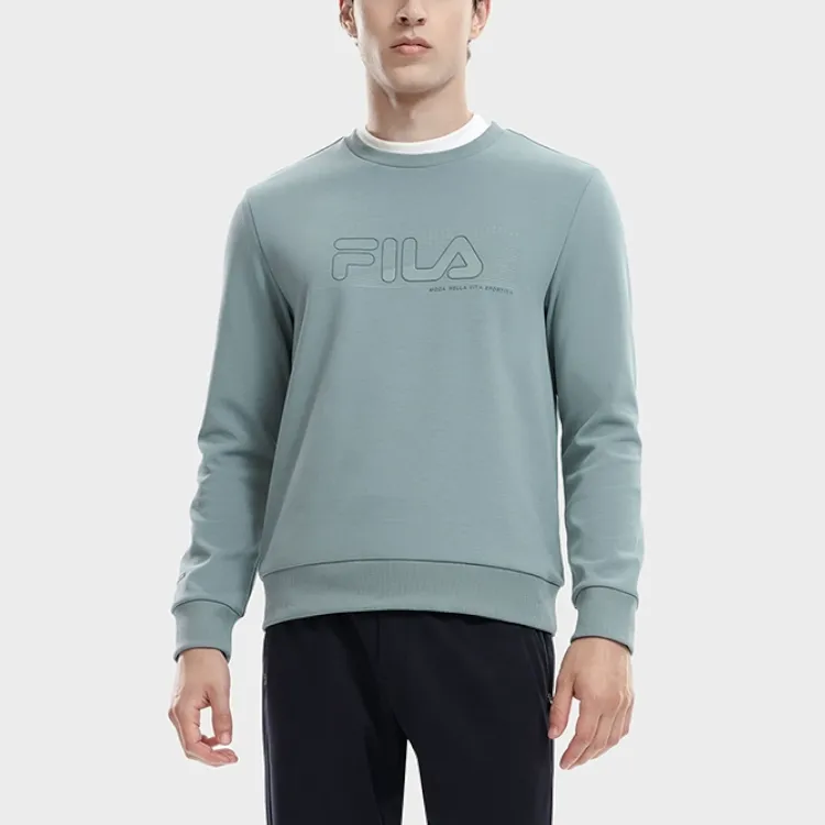 FILA Sweatshirt Men's Sky Blue Green-3
