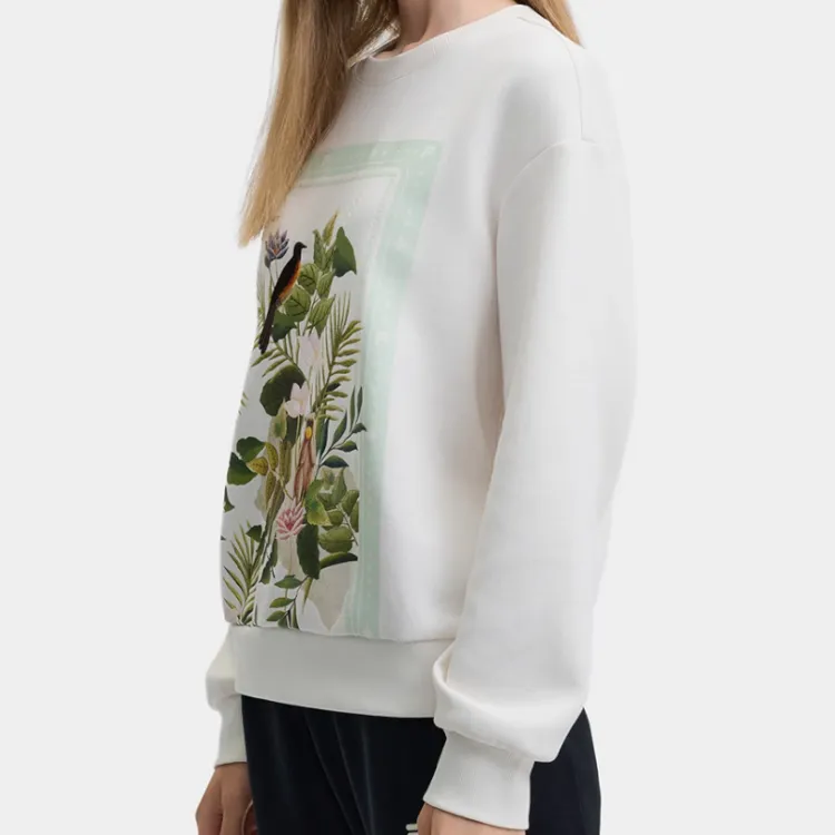 FILA x LUSUO Sweat Sweatshirt Women's Oatmeal Beige-3