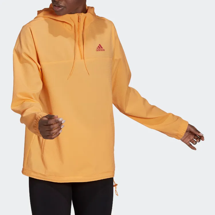 Adidas ESSENTIALS GRADIENT ANORAK Jacket Women's Orange Yellow-1