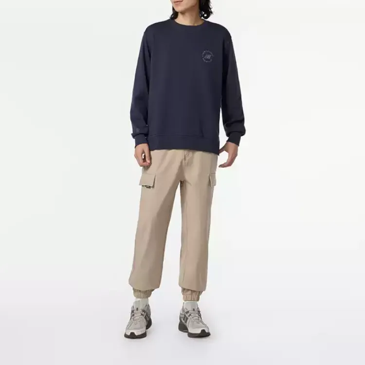 New Balance Sweatshirts Men Navy Blue-4
