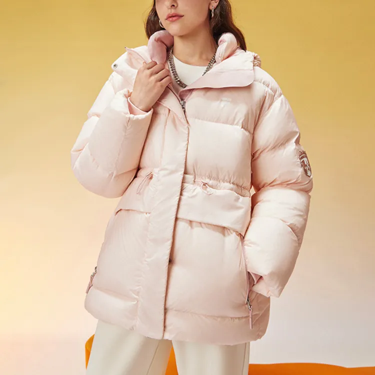 FILA FUSION UNIFORM Down Jacket Women's Leather Mud Pink-2