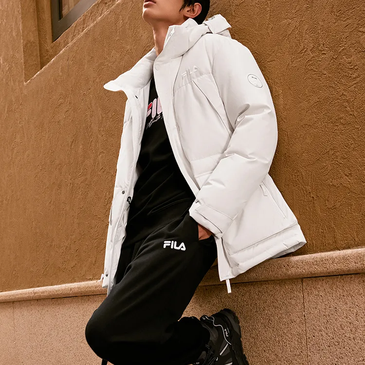 FILA Down Jacket Men's Steam White-2