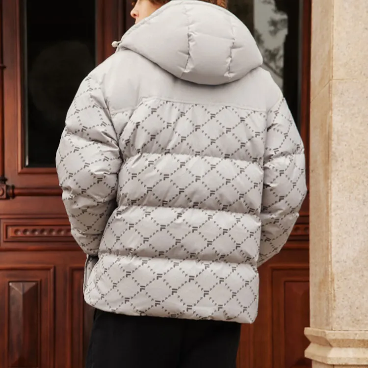 FILA FUSION FOB Down Jacket Unisex Skin Gray-3