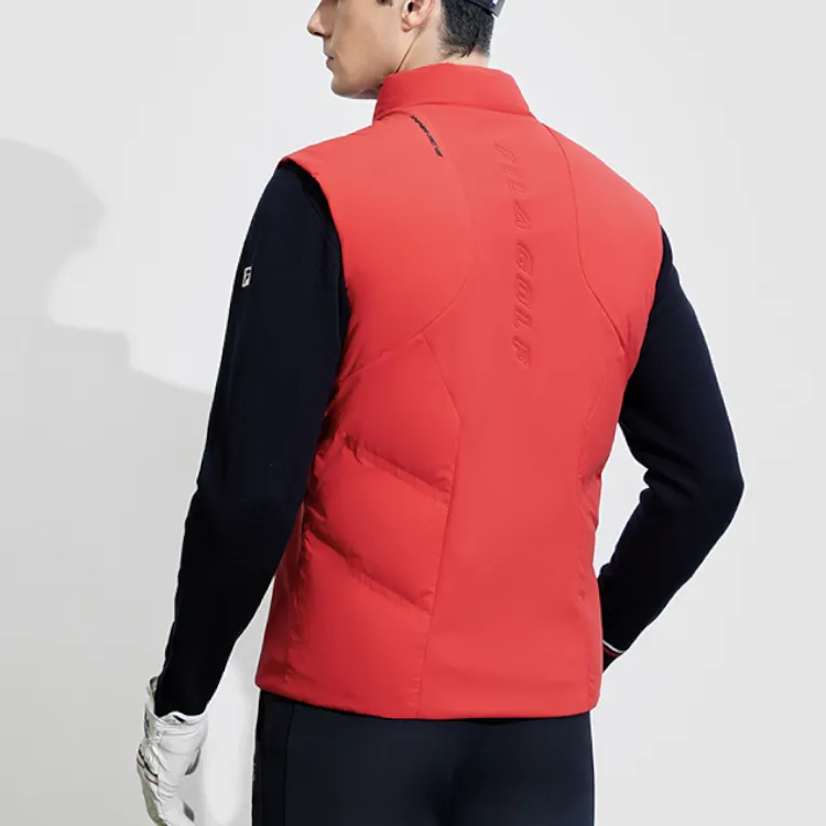 FILA Golf Series Vest Men's Fluorescent Flame Red-4