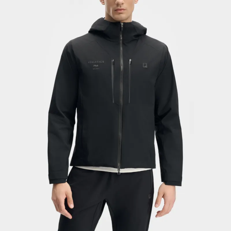 FILA Fitness Wear Resistant Windbreaker Jacket Men's Pitch Black-2