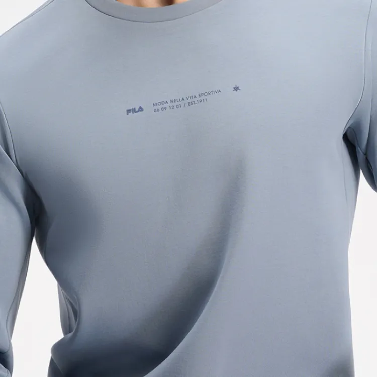 FILA Fitness Sweatshirt Men's Iron Paint Blue-4