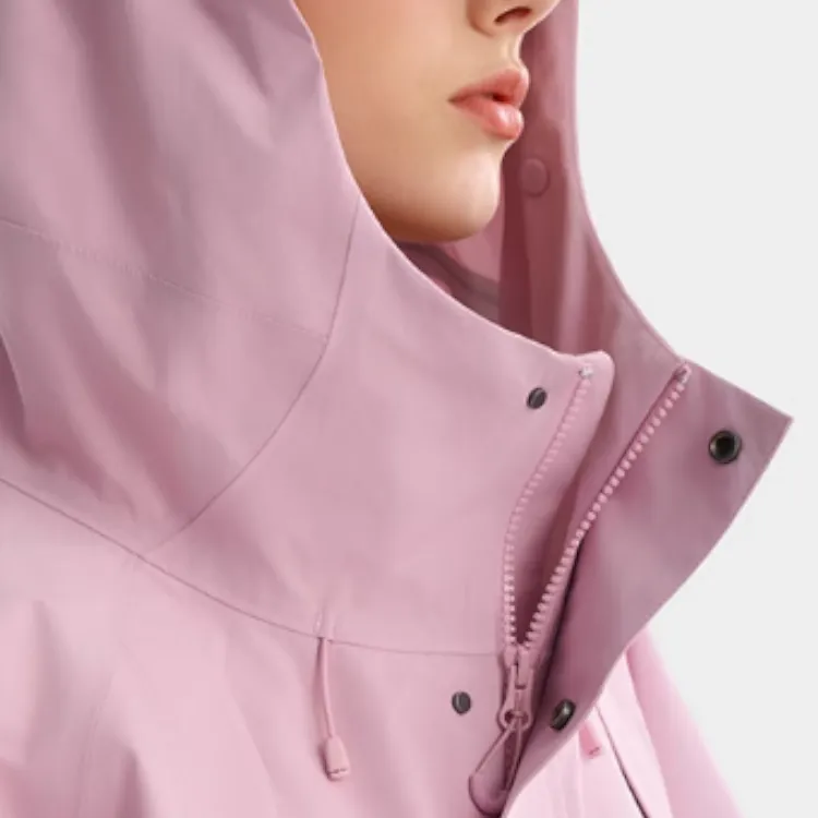 FILA Fitness Hiking Water Resistant Windproof Breathable Windbreaker Jacket Unisex Dark Cherry Blossom Pink-5