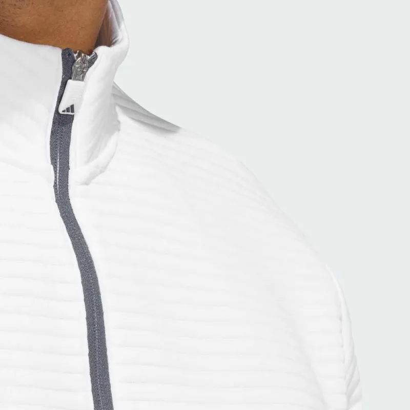 Adidas Free Shipping With AdiClub Ultimate365 Dwr Textured Quarter Zip Pullover-4