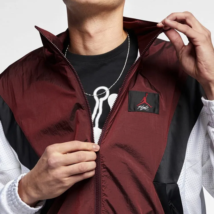 Jordan FLIGHT WARM UP Jacket Men's Brown White & Multicolor-2