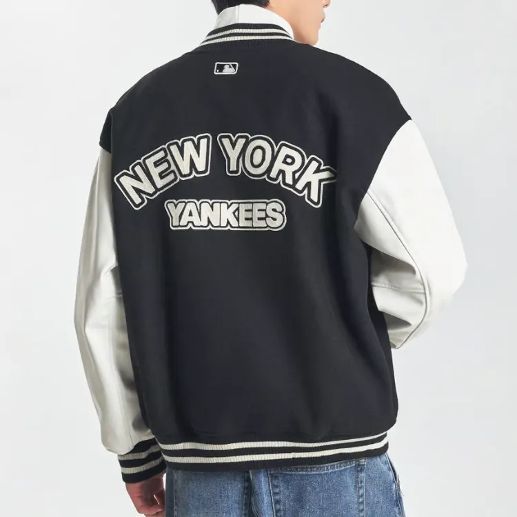 MLB Baseball Jacket Unisex Black-3