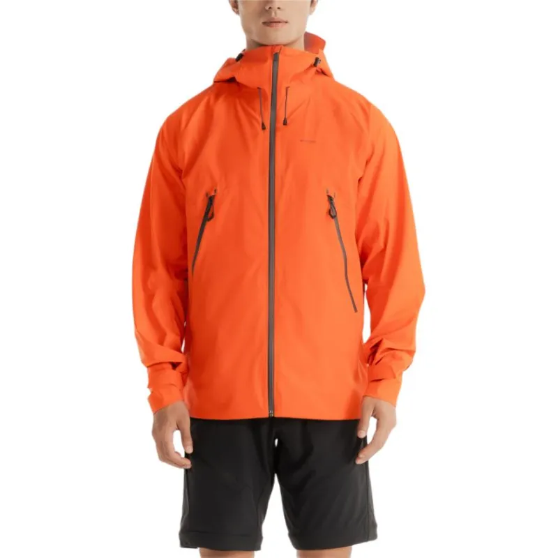 DECATHLON MH500 Water Resistant Windproof Breathable Windbreaker Jacket Men's Orange-2