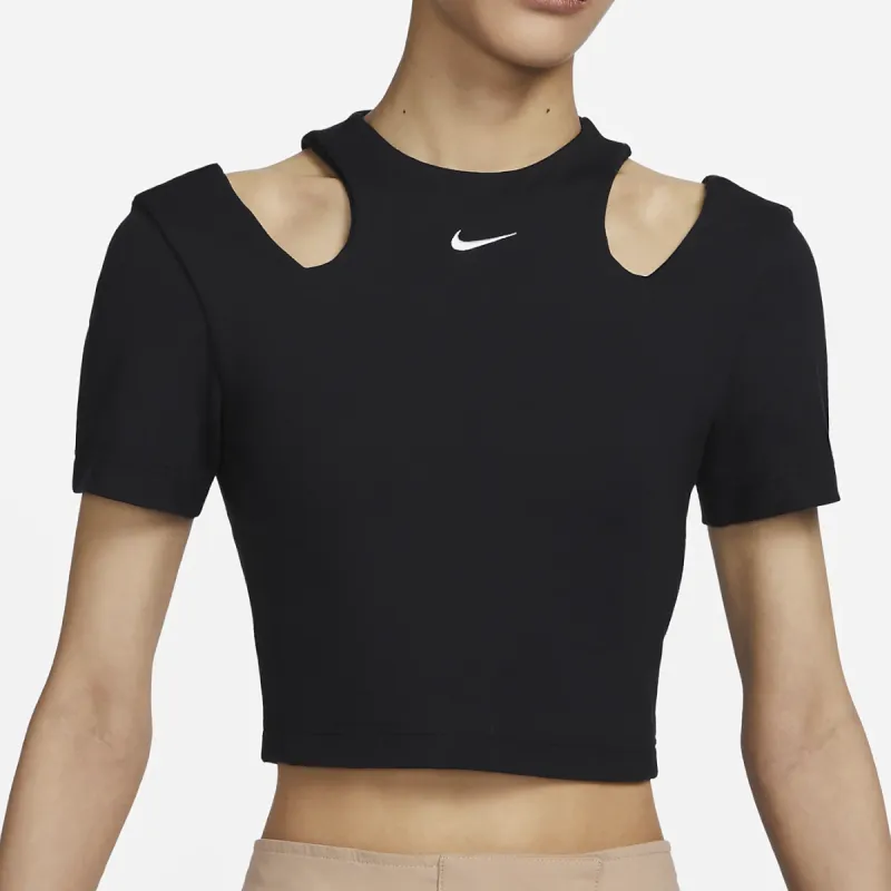 Nike Crop Tops Women's Black-2