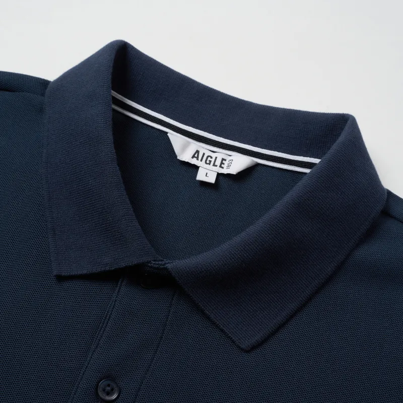 AIGLE DFT Polo Shirt Men's Imperial Dark Blue-4