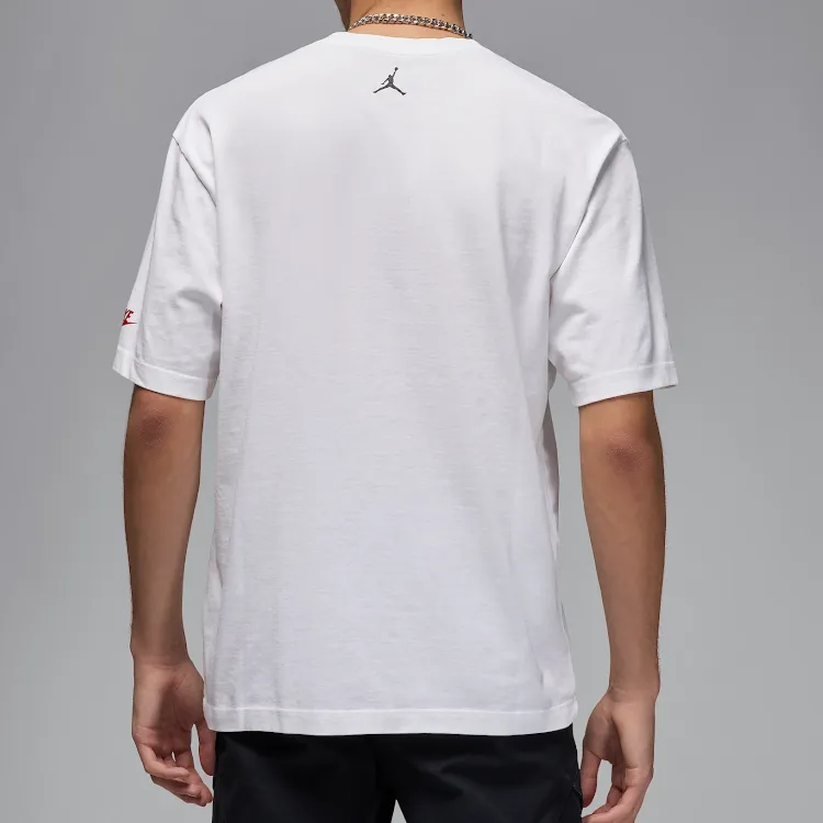 Jordan T-Shirt Unisex White/Gym Red-3