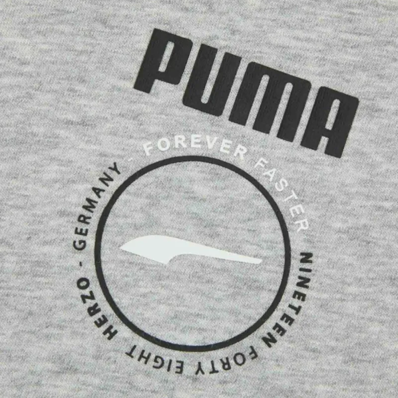 PUMA RAD/CAL LONGSLEEVE GRAPHIC T Shirt Men's Light Mixed Gray-3