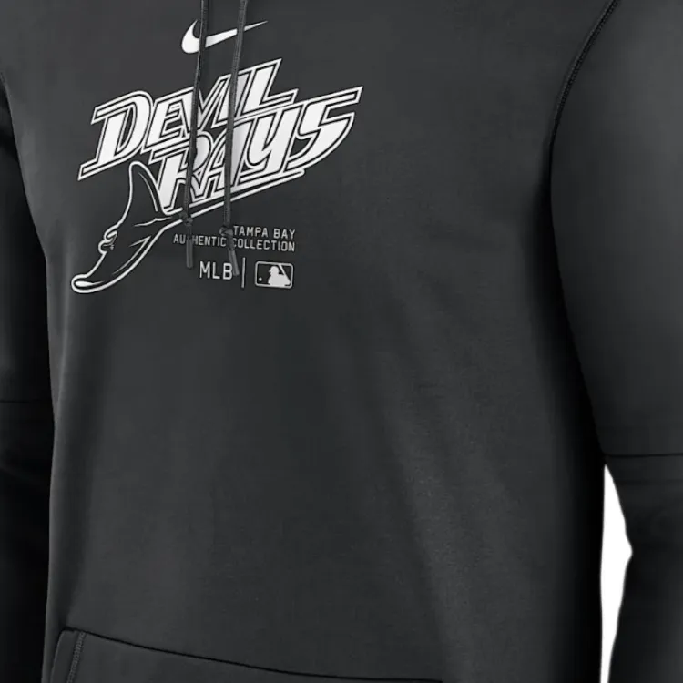 Nike Tampa Bay Rays Authentic Collection Practice Men's Nike Therma Mlb Pullover Hoodie-2
