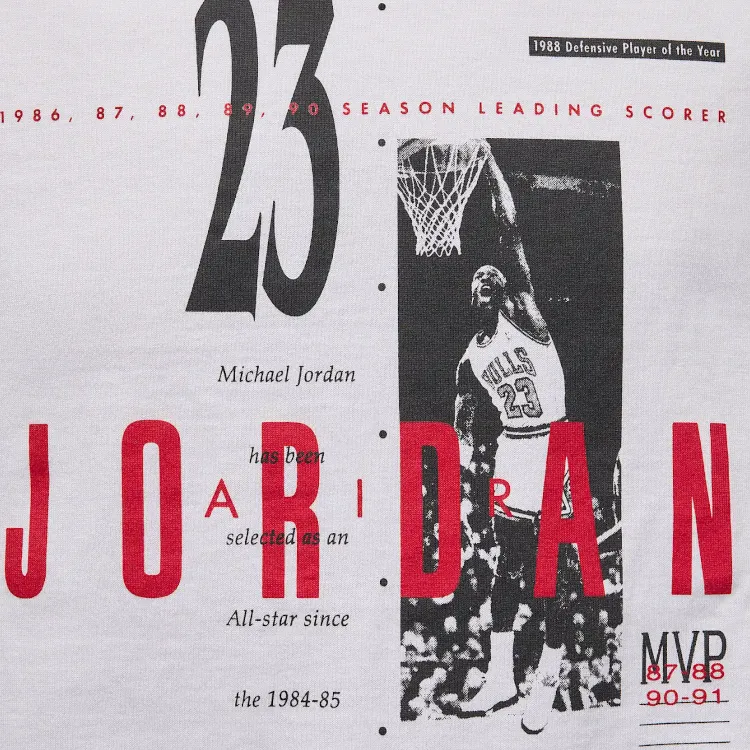 Jordan T-Shirt Unisex White/Gym Red-4