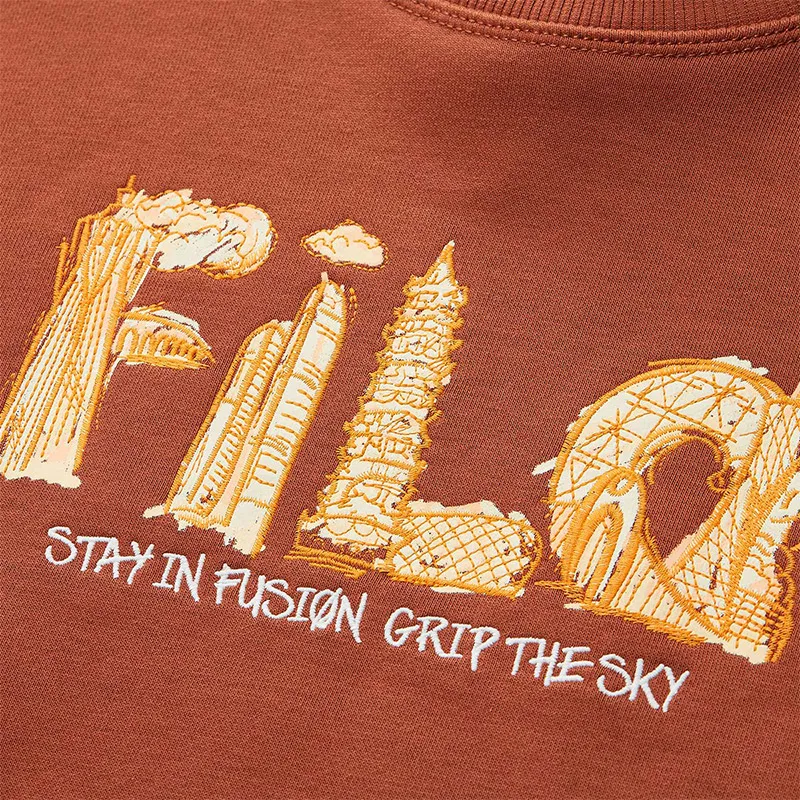 FILA FUSION Sweatshirt Women's Brown Orange-2