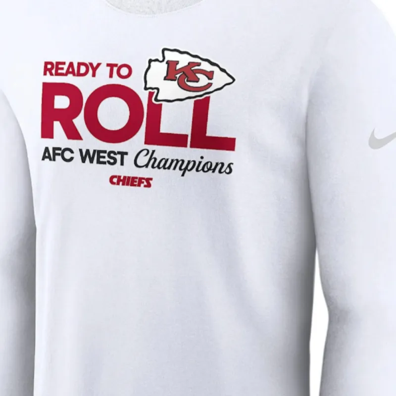 Nike Kansas City Chiefs 2024 Afc West Champions Trophy Collection Men's Nike Nfl Long-Sleeve T-Shirt-2