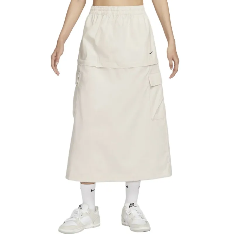 Nike Casual Long Skirts Women's White-3