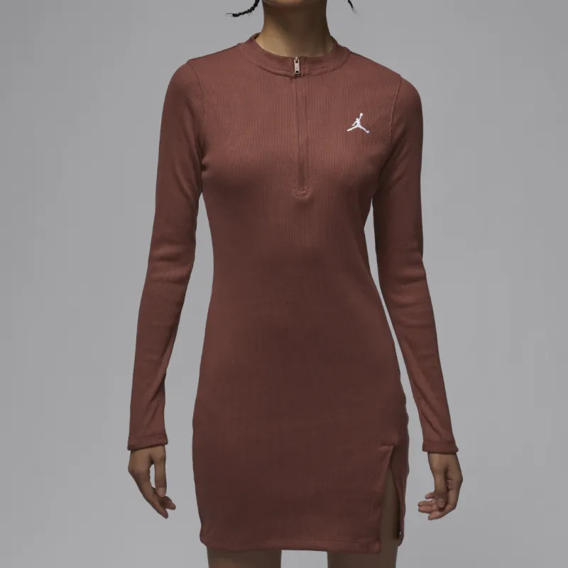 JORDAN Women's 1/2 Zip Long Sleeve Knit Dress-2