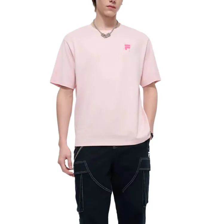 FILA FUSION T Shirt Unisex Orange Gray Pink-2