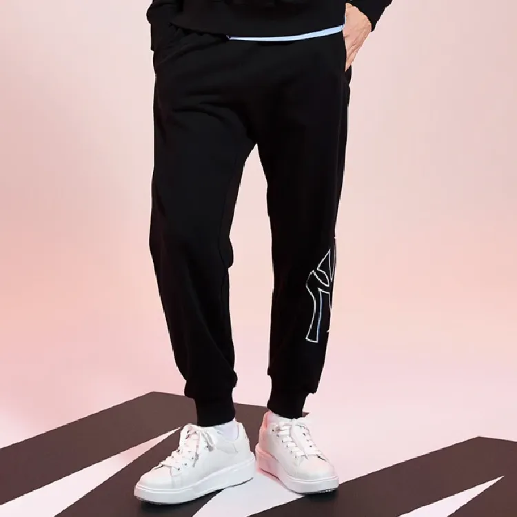 MLB New York Yankees Knitted Sweatpants Men Black-4