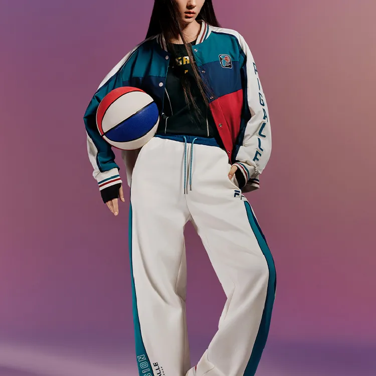 FILA FUSION x PIGALLE Baseball Jacket Women's Yanggu Blue-2